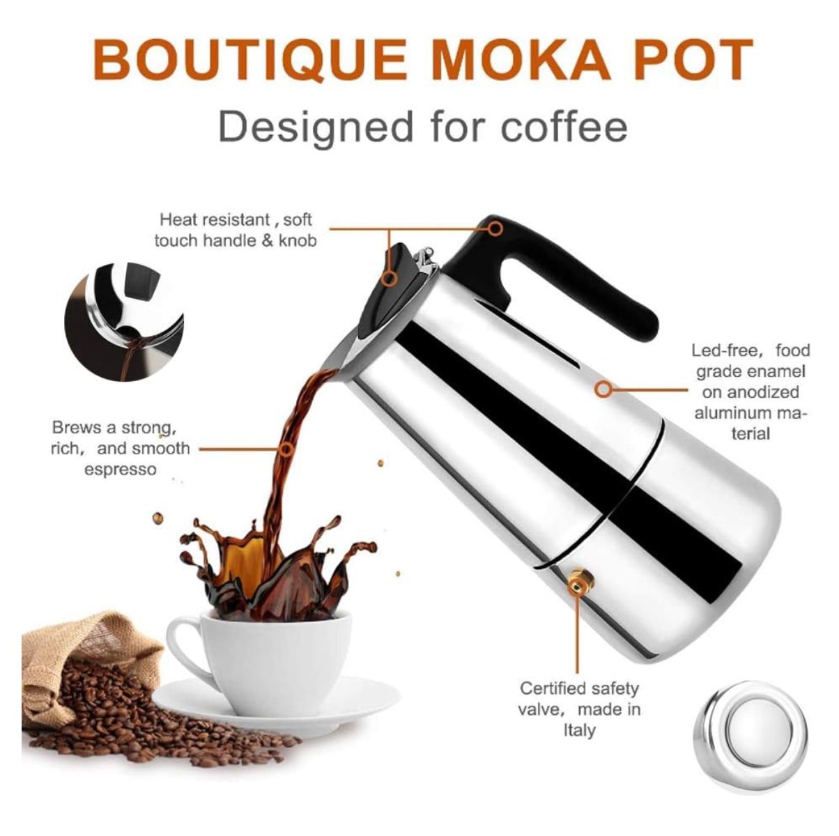 Cafetera espresso Maker 6 tazas - Imagen 4