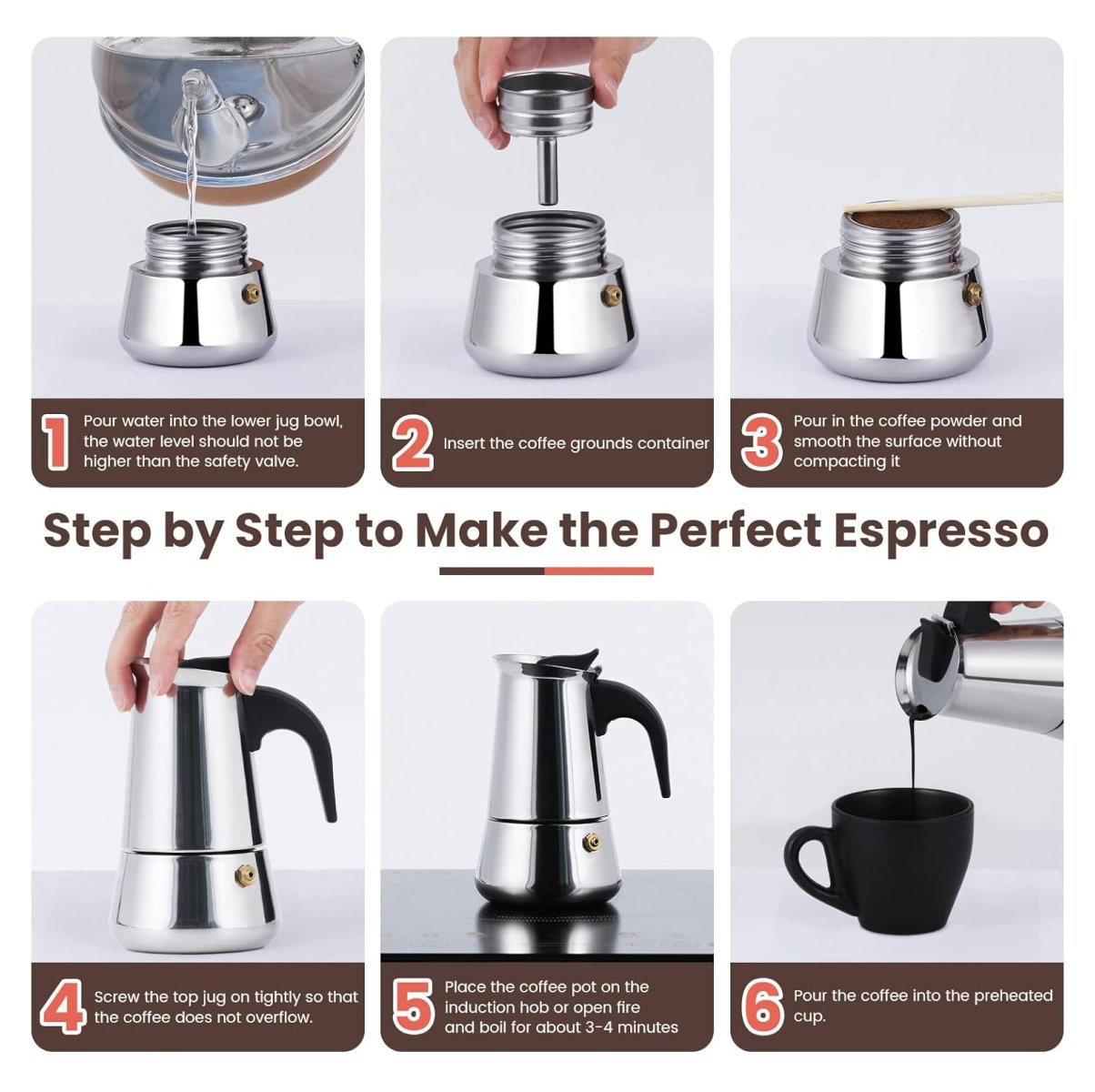 Cafetera espresso Maker 6 tazas - Imagen 5