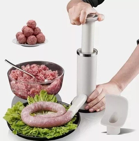 Embutidor manual de chorizos y salchichas