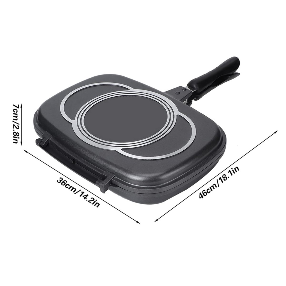 Sarten doble parilla antihaderente 36 cm - Imagen 4