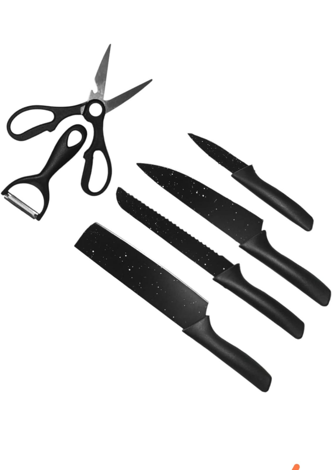 Juego de cuchillos de 6 piezas negro - Imagen 2